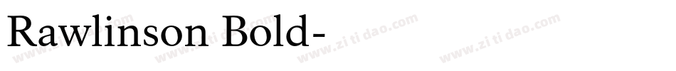 Rawlinson Bold字体转换